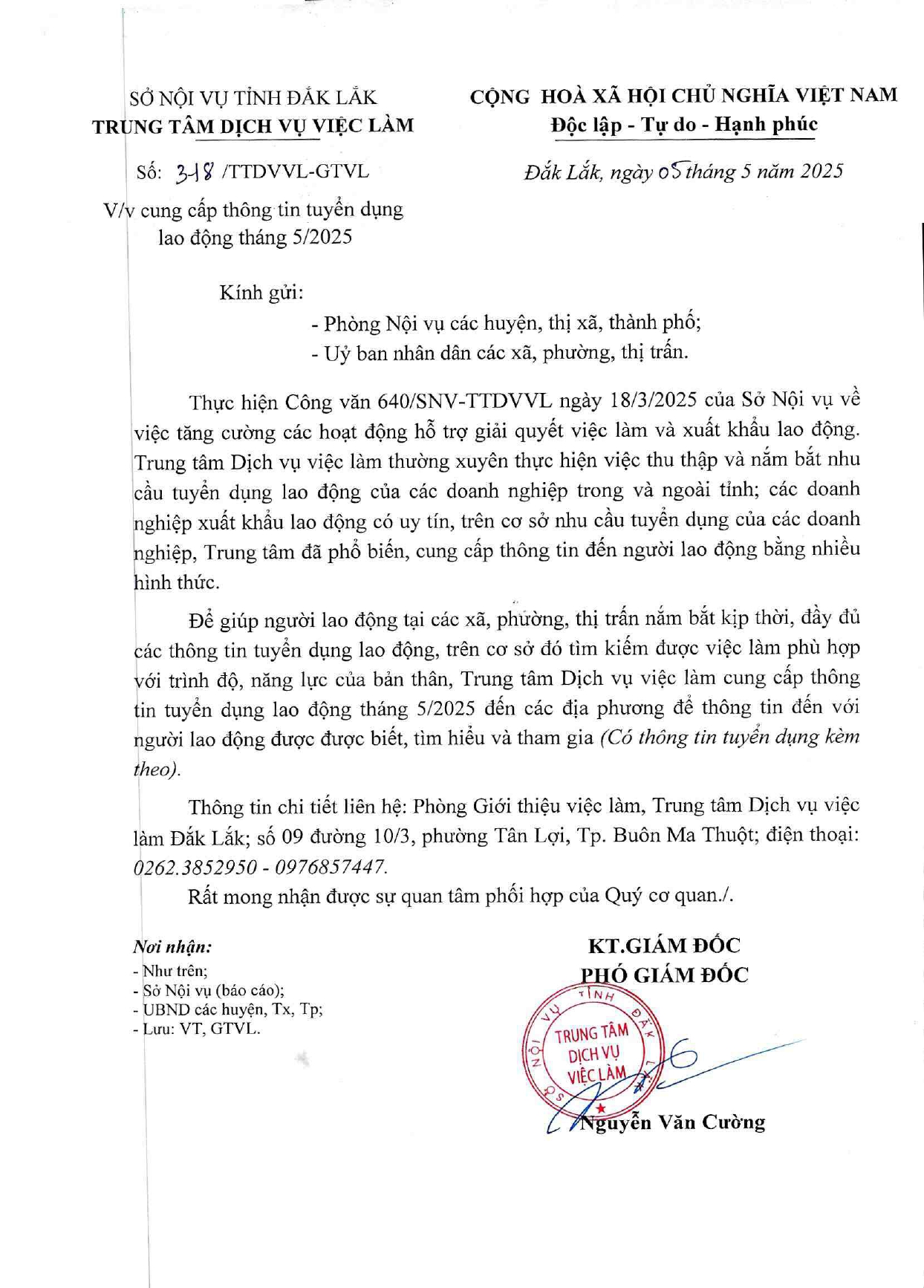 THÔNG TIN TUYỂN DỤNG LAO ĐỘNG THÁNG 5 NĂM 2025